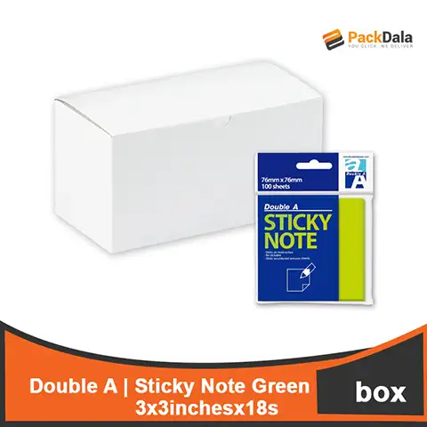 Picture of Double A Sticky Note Green 3x3inches 12pcsprbox x 18boxprcs nrp