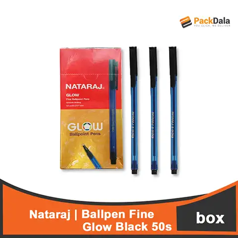 Picture of Nataraj Ballpen Fine Glow Black 50s NAT521BK 24boxpercs BOX