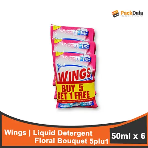 Picture of Wings Liquid Detergent Floral Bouquet 18x5 plus 1 50ml TIE