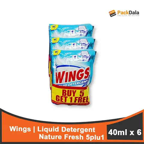 Picture of Wings Liquid Detergent Nature Fresh 18x5 plus 1 40ml TIE