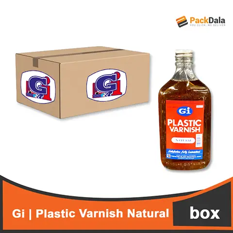 Picture of GI Plastic Varnish Bottle 24x1x375cc Natural BOX