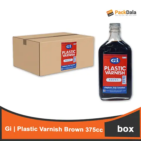 Picture of GI Plastic Varnish Bottle 24x1x375cc Brown BOX
