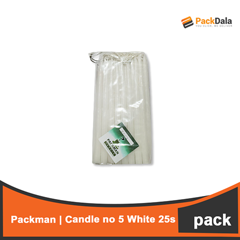 Picture of Candle no 5 White 25s PACK