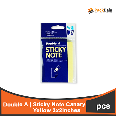 Picture of Double A Sticky Note Canary Yellow 3x2inches nrp