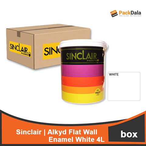 Picture of SINCLAIR Alkyd Flat Wall Enamel White 4Lx4pcs rp BOX