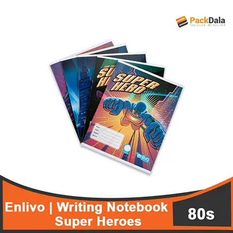 Picture of Writing Notebook Enlivo Superheroes 80s